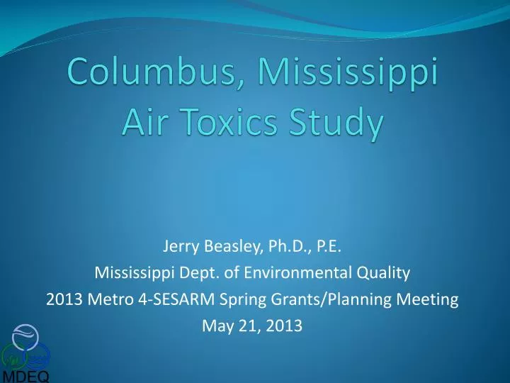 columbus mississippi air toxics study