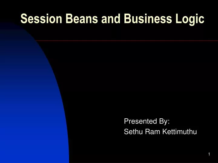 session beans and business logic