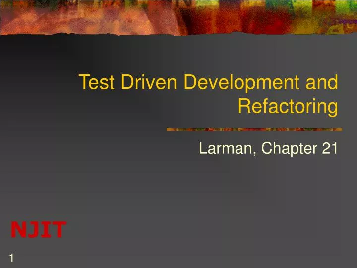 test driven development and refactoring