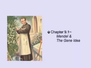 Chapter 9.1~ Mendel &amp; 		The Gene Idea