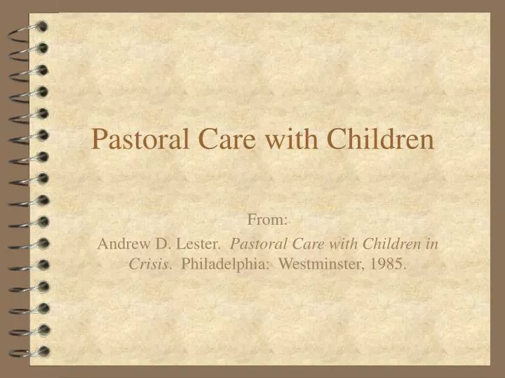 pastoral care with children