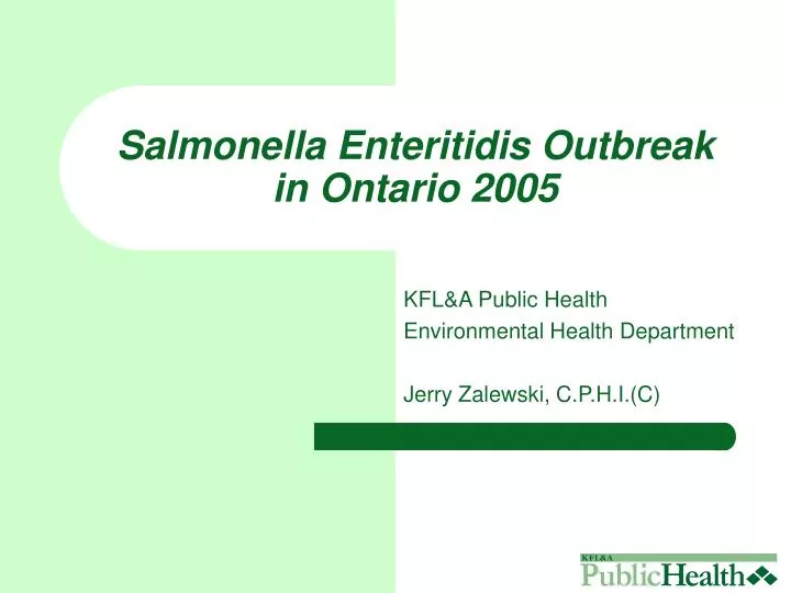 salmonella enteritidis outbreak in ontario 2005