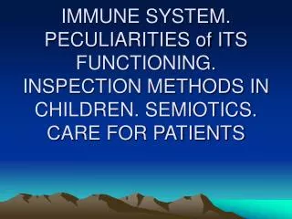 The functions of the immune system
