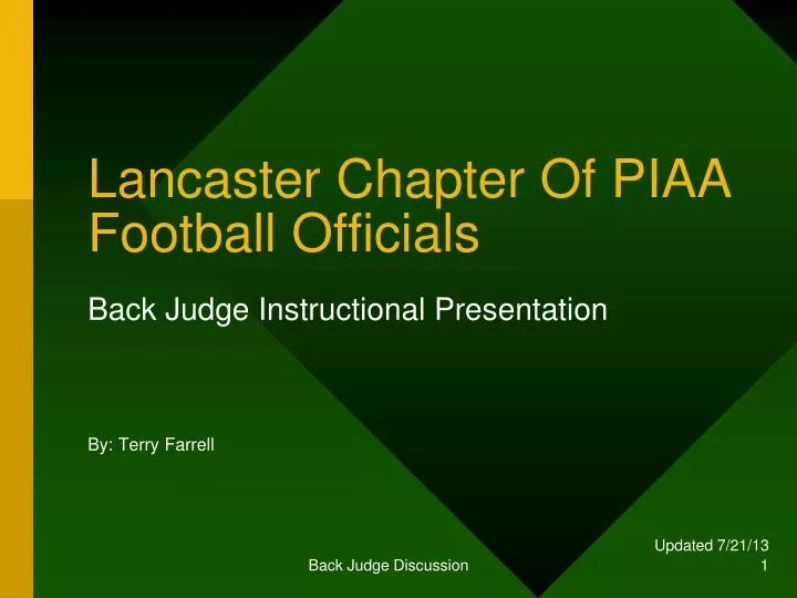 lancaster chapter of piaa football officials