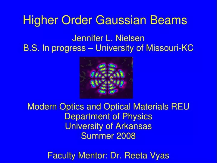 higher order gaussian beams