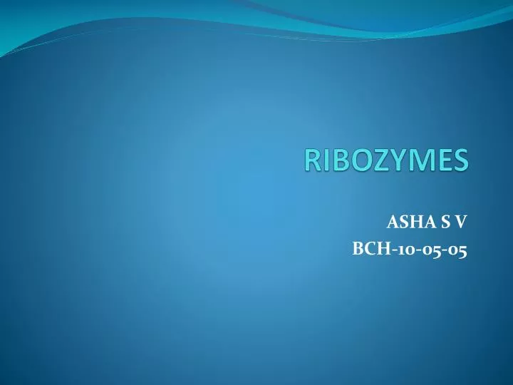 ribozymes