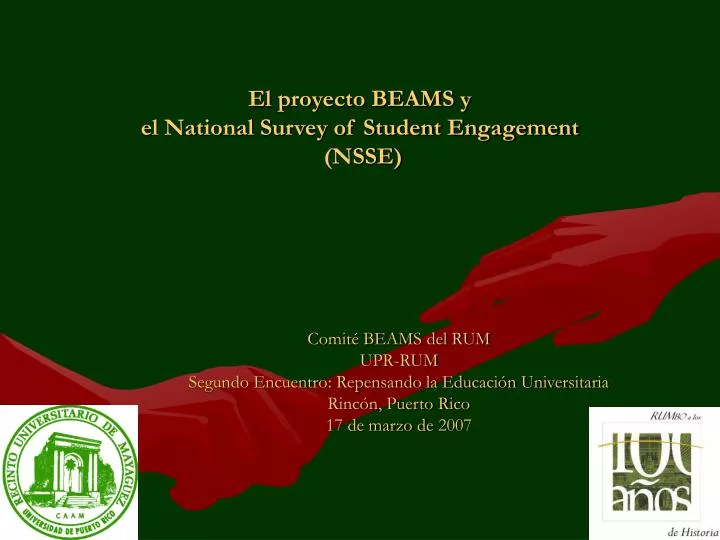 el proyecto beams y el national survey of student engagement nsse