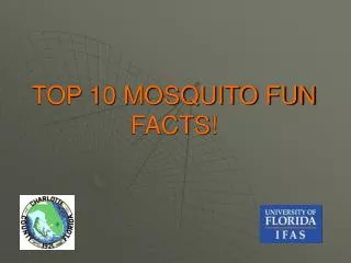 TOP 10 MOSQUITO FUN FACTS!
