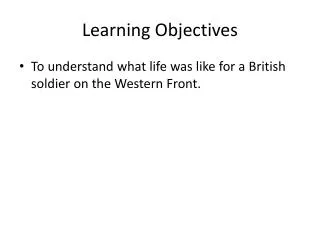 Learning Objectives