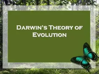 darwin s theory of evolution