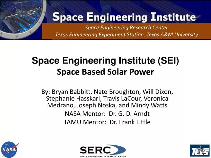space engineering institute sei space based solar power