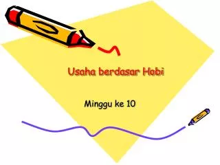 usaha berdasar hobi