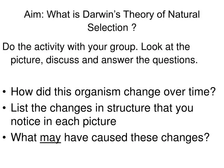aim what is darwin s theory of natural selection