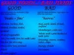 GOOD FOODS / BAD FOODS - slide 1