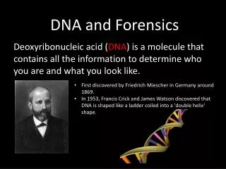 DNA and Forensics