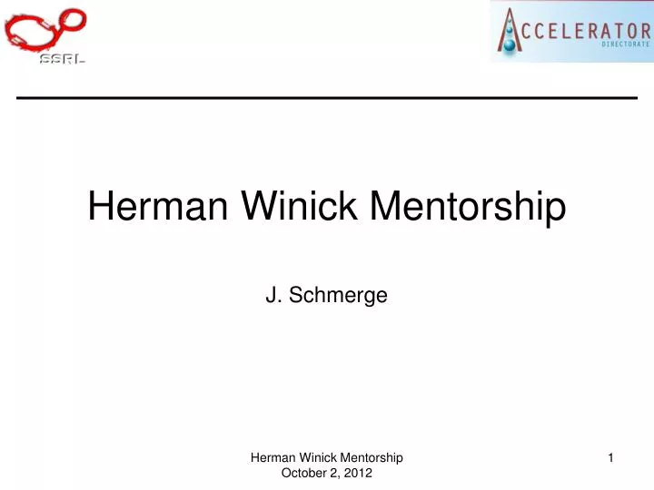 herman winick mentorship