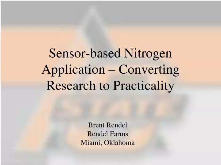 sensor based nitrogen application converting research to practicality