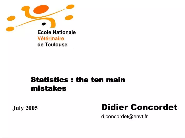 statistics the ten main mistakes