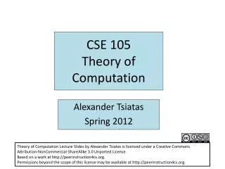 CSE 105 Theory of Computation