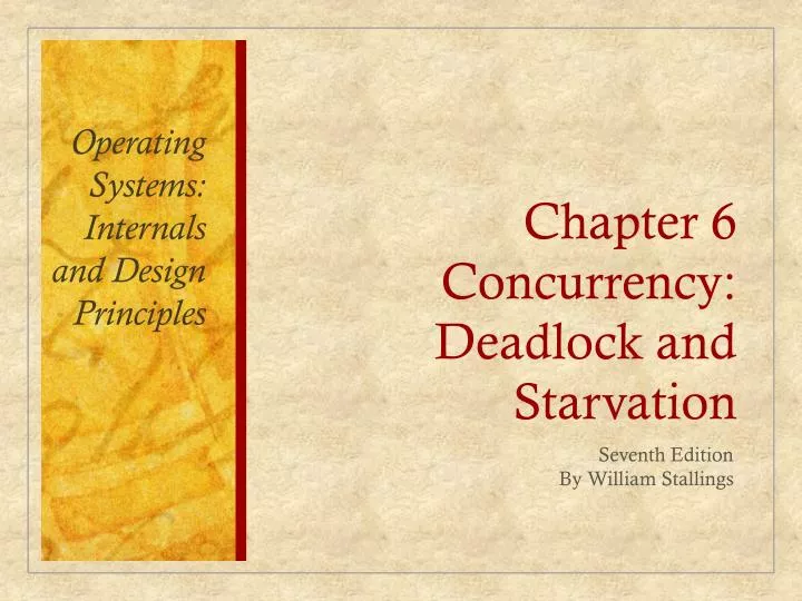 chapter 6 concurrency deadlock and starvation