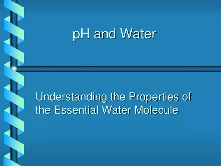 ph and water