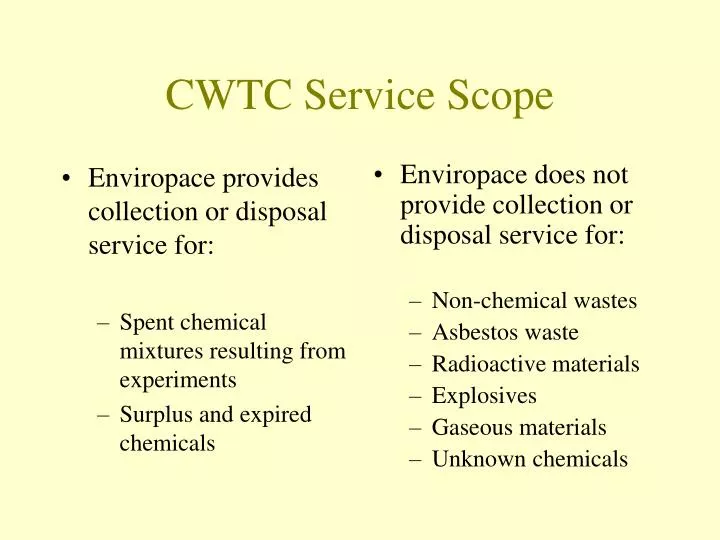 cwtc service scope