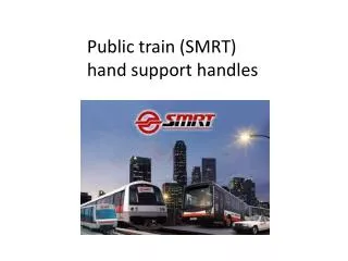 Public train (SMRT) hand support handles