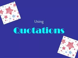 using quotations