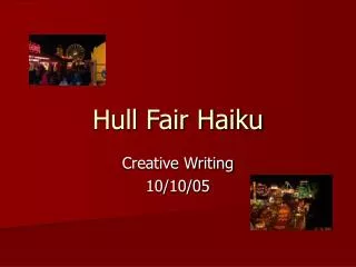 Hull Fair Haiku