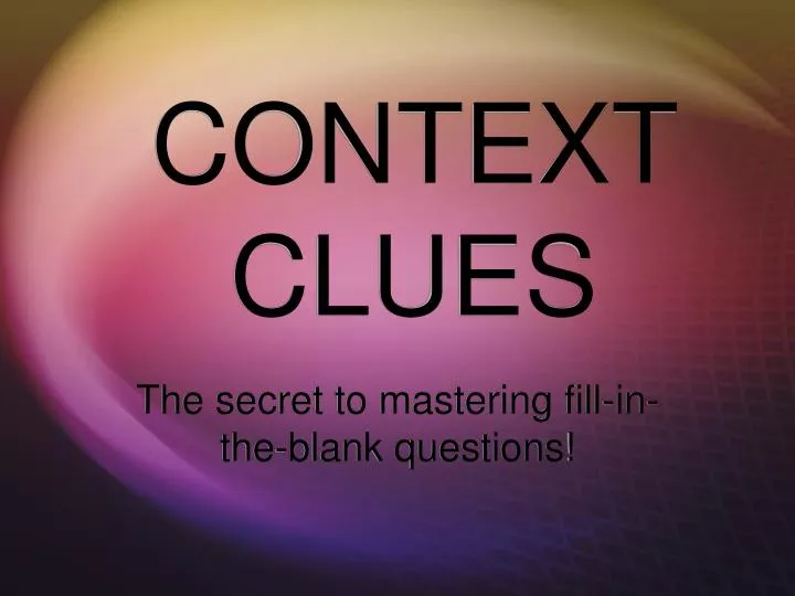 context clues