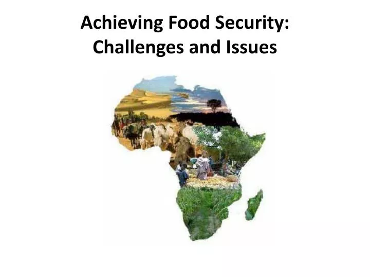 achieving food security challenges and issues