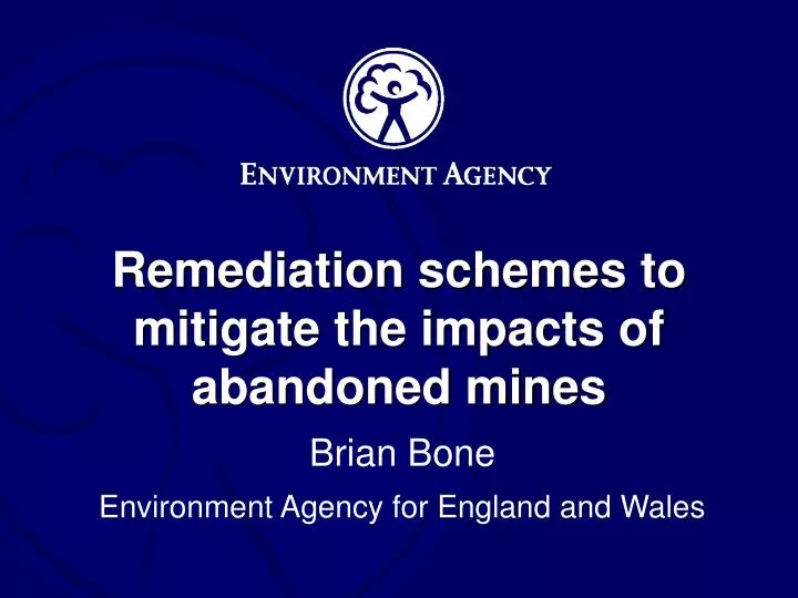 remediation schemes to mitigate the impacts of abandoned mines