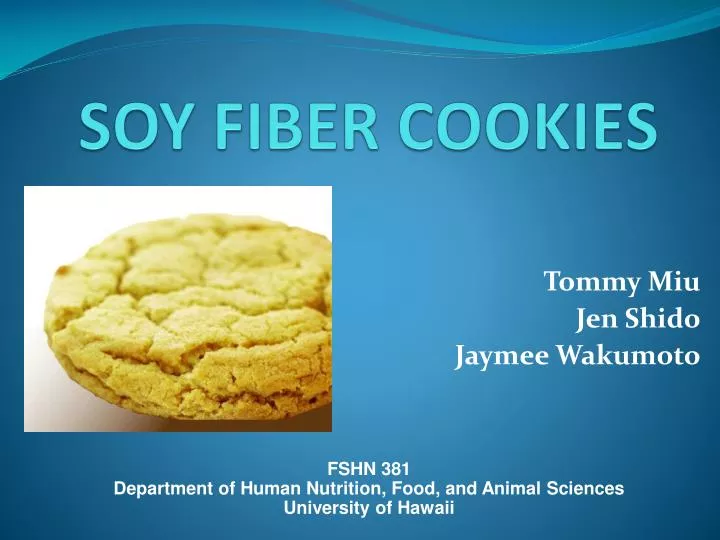 soy fiber cookies