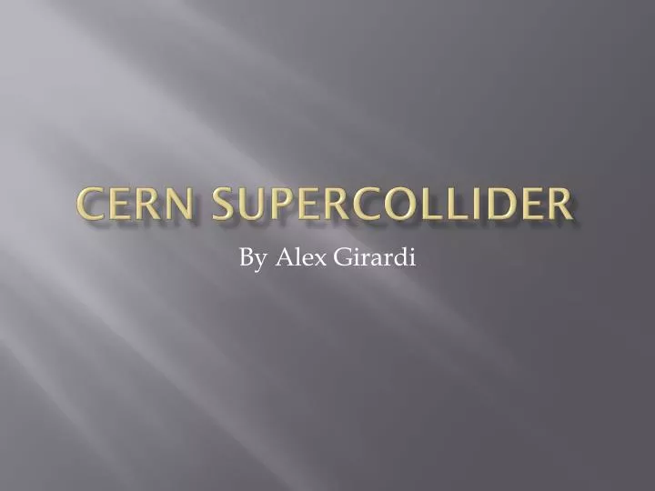 cern supercollider