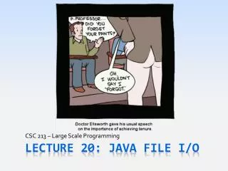 Lecture 20: Java File I/o