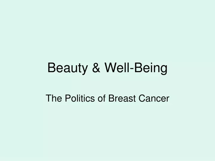 beauty well being
