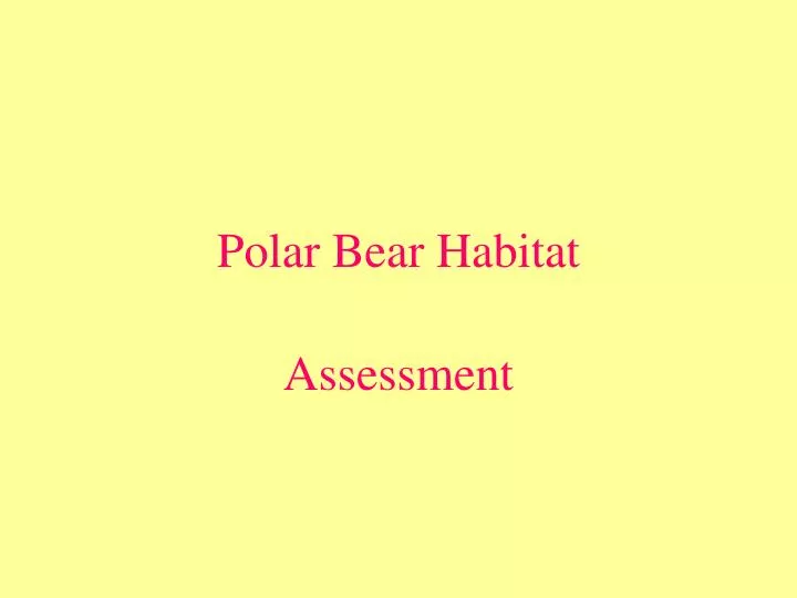 polar bear habitat