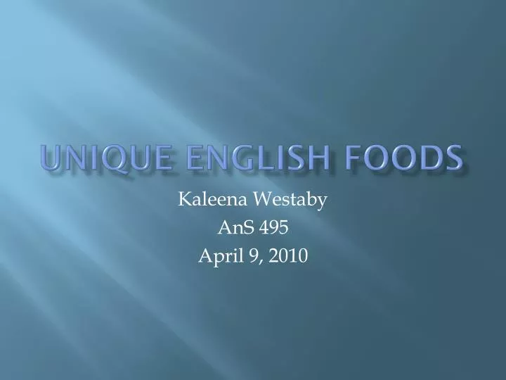 unique english foods