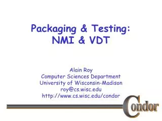 Packaging &amp; Testing: NMI &amp; VDT