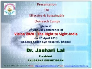 Presentation On Effective &amp; Sustainable Outreach Camps