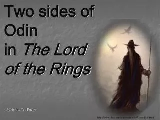Two sides of Odin in The Lord of the Rings