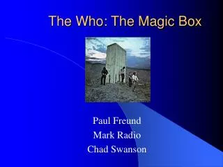 The Who: The Magic Box