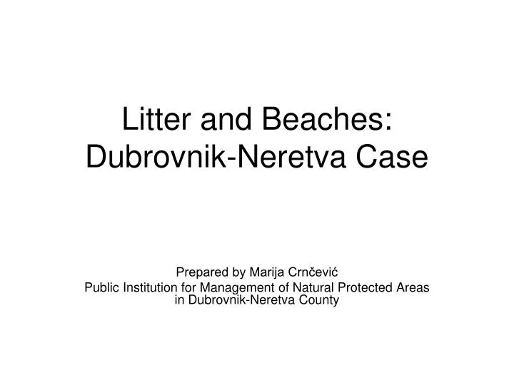 litter and beaches dubrovnik neretva case