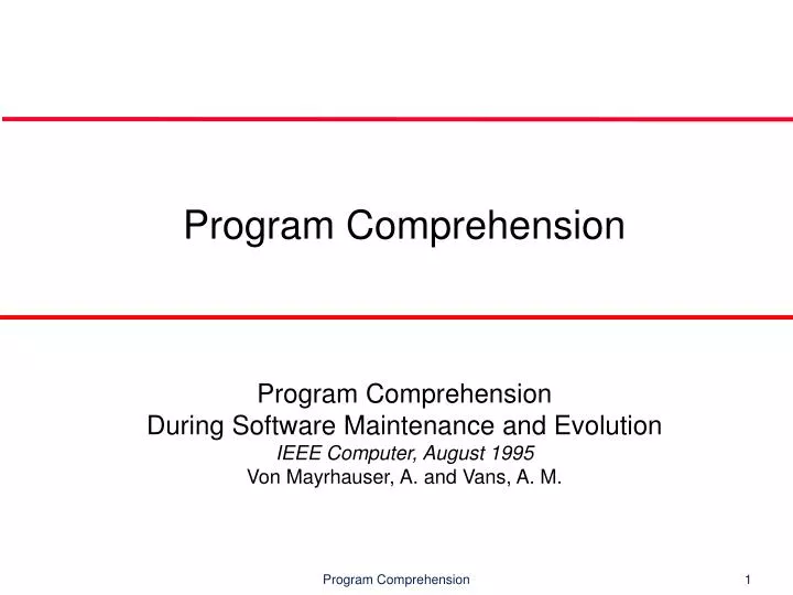program comprehension