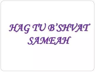 hag tu b shvat sameah