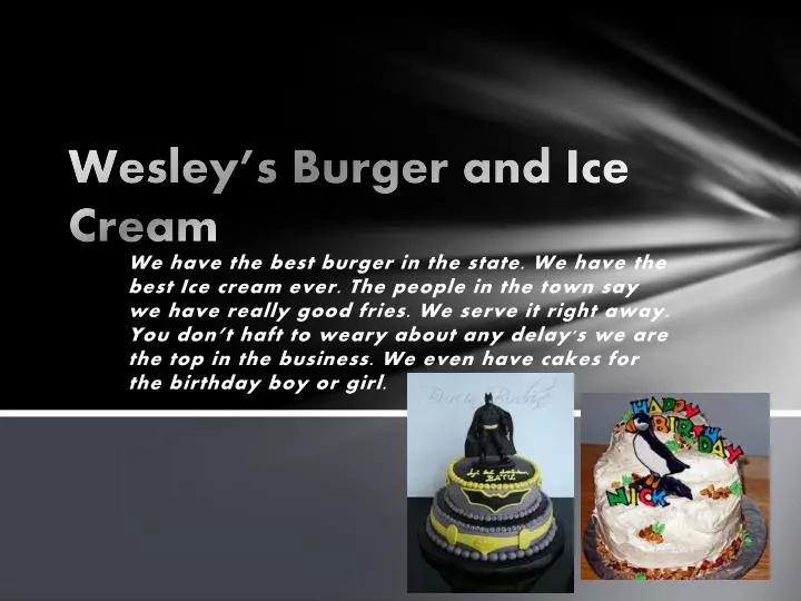 wesley s burger and ice cream
