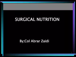 SURGICAL NUTRITION