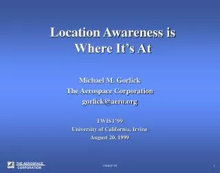 location awareness is where it s at