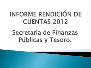 informe rendici n de cuentas 2012