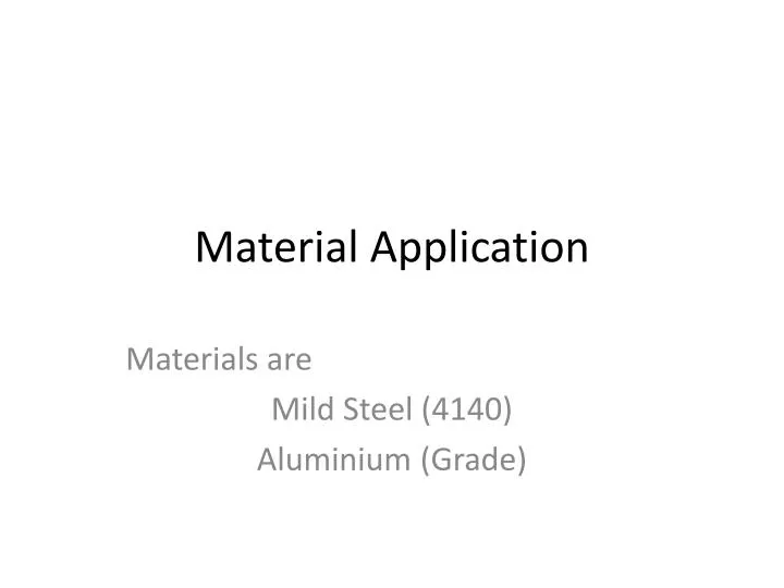 material application